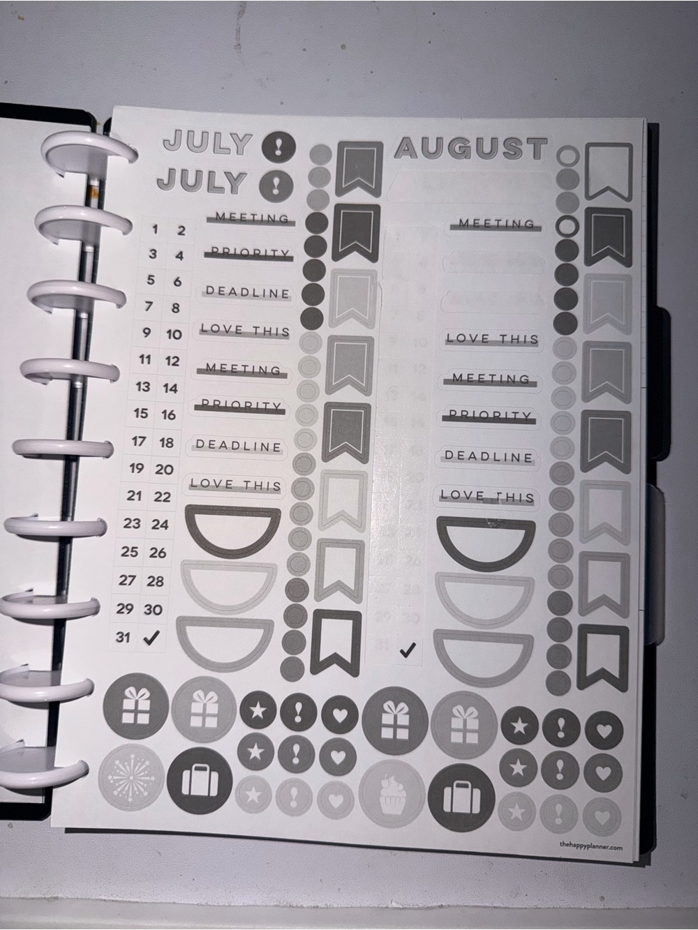 The Happy Planner Black Notebook with Gold Floral Cover - Picture 2 of 11
